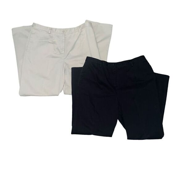 BUNDLE (2) PENDLETON Tan & Black Khaki Pants Size 14P - Picture 1 of 10